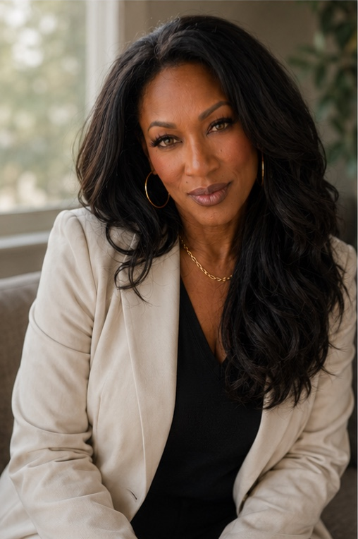 Bonni Pinder, Founder and CEO of Covara Group, wearing a white blazer